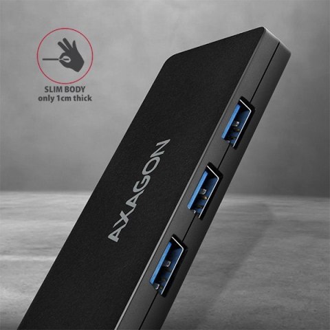 HUE-G1C Hub 4-portowy USB 3.2 Gen 1 SLIM kabel Type-C 14cm HUE-G1C Hub 4-portowy USB 3.2 Gen 1 SLIM kabel Type-C 14cm