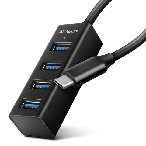 HUE-M1C Hub 4-portowy Mini metalowy USB 3.2 Gen 1, 20cm USB-C kabel HUE-M1C Hub 4-portowy Mini metalowy USB 3.2 Gen 1, 20cm USB-C kabel