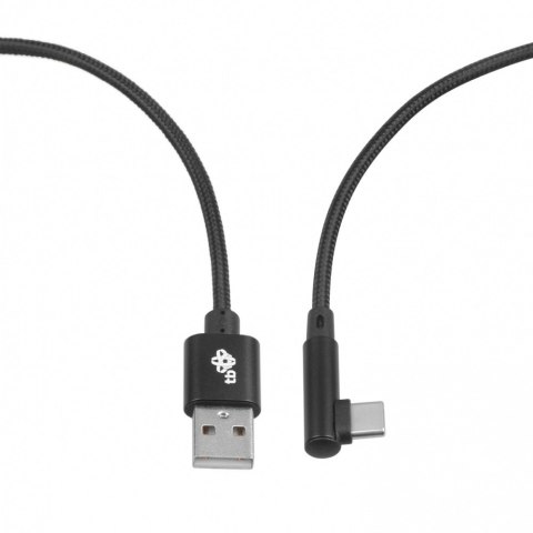 Kabel USB-USB C 1.5m kątowy, czarny sznurek Kabel USB-USB C 1.5m kątowy, czarny sznurek
