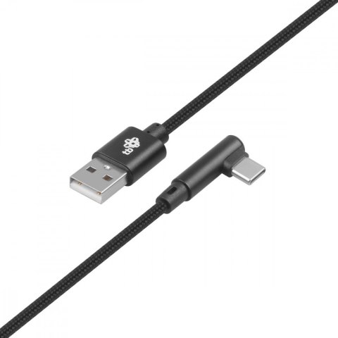 Kabel USB-USB C 1.5m kątowy, czarny sznurek Kabel USB-USB C 1.5m kątowy, czarny sznurek