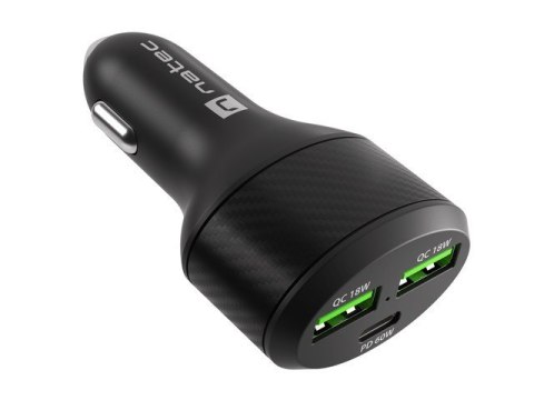 Ładowarka samochodowa Coney 2x USB 1x USB-C QC 3.0 Power Delivery 84W Czarna Ładowarka samochodowa Coney 2x USB 1x USB-C QC 3.0 Power Delivery 84W Czarna