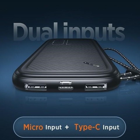 Powerbank PB56 10000mAh 2xUSB czarny Powerbank PB56 10000mAh 2xUSB czarny