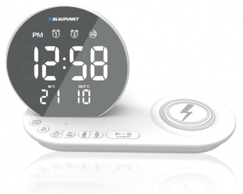 Radiobudzik FM PLL/Ładowanie bezprzewodowe/USB/Temperatura wewnętrzna/zewnętrzna/biały/CR85WH CHARGE Radiobudzik FM PLL/Ładowanie bezprzewodowe/USB/Temperatura wewnętrzna/zewnętrzna/biały/CR85WH CHARGE