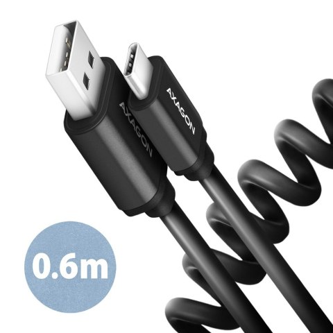 BUCM-AM10TB Kabel Twister USB-C - USB-A, 0,6m, USB 2.0, 2.4A, ALU, PVC Czarny BUCM-AM10TB Kabel Twister USB-C - USB-A, 0,6m, USB 2.0, 2.4A, ALU, PVC Czarny