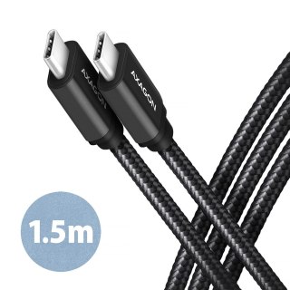 BUCM3-CM15AB Kabel USB-C - USB-C, 1.5m, PD 60W, 3A, ALU, oplot czarny