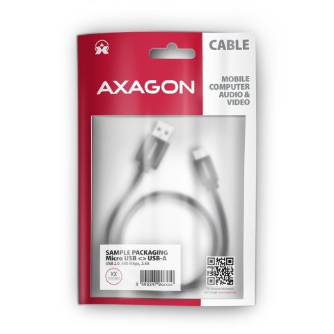 BUMM-AM10AB Kabel MicroUSB - USB-A, 1m, USB 2.0, 2.4A, ALU, oplot, Czarny BUMM-AM10AB Kabel MicroUSB - USB-A, 1m, USB 2.0, 2.4A, ALU, oplot, Czarny