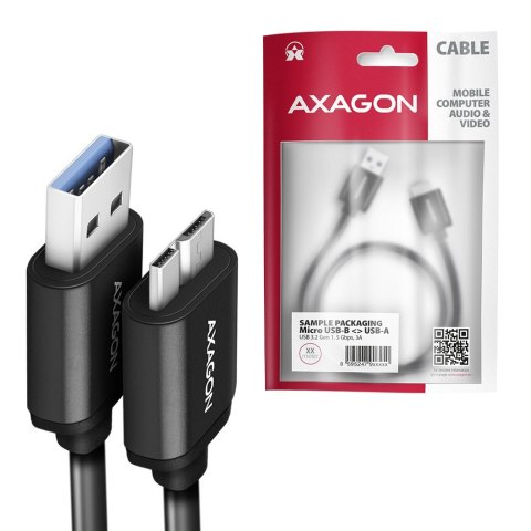 BUMM3-AM10AB Kabel Micro-B USB USB-A 3.2 Gen 1, 1m, 3A, ALU, PVC Czarny BUMM3-AM10AB Kabel Micro-B USB USB-A 3.2 Gen 1, 1m, 3A, ALU, PVC Czarny