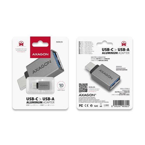 RUCM-AFA Redukcja, USB 3.1 Type-C męska -> Type-A żeńska ALU RUCM-AFA Redukcja, USB 3.1 Type-C męska -> Type-A żeńska ALU