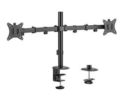 Ramię dla dwóch monitorów biurkowe (regulowane), 17 cale- 32 cale, do 9kg Ramię dla dwóch monitorów biurkowe (regulowane), 17 cale- 32 cale, do 9kg