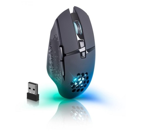 Mysz gamingowa bezprzewodowa GLORY GM-514 7P RGB 1200/2400/3200 DPI Czarna Mysz gamingowa bezprzewodowa GLORY GM-514 7P RGB 1200/2400/3200 DPI Czarna
