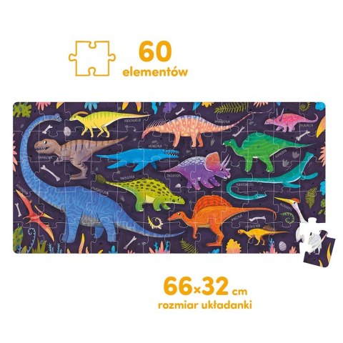 Puzzle 60 elementów Grr Dinozaury Puzzle 60 elementów Grr Dinozaury