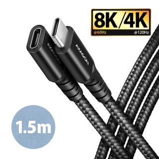 BUCM32-CF15AB Kabel przedłużacz Gen2 USB-C - USB-C 1.5m, 5A, 20Gbps, PD 240W, oplot, czarny