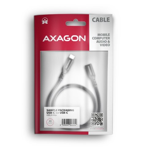 BUCM32-CF15AB Kabel przedłużacz Gen2 USB-C - USB-C 1.5m, 5A, 20Gbps, PD 240W, oplot, czarny