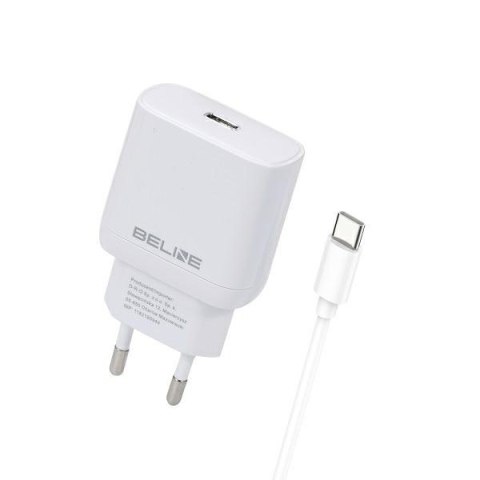 Ładowarka sieciowa 25W GaN USB-C + kabel USB-C, biała Ładowarka sieciowa 25W GaN USB-C + kabel USB-C, biała