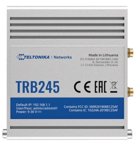 Bramka LTE TRB245 (Cat 4), 3G, 2G, RS232/RS485, Ethernet Bramka LTE TRB245 (Cat 4), 3G, 2G, RS232/RS485, Ethernet