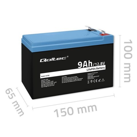 Akumulator LiFePO4 Litowo-Żelazowo-Fforanowy | 12.8V | 9Ah | 115.2Wh | BMS