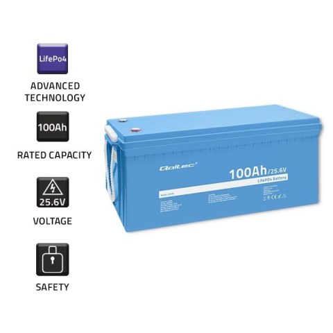 Akumulator LiFePO4 Litowo-Żelazowo-Fosforanowy | 25.6V | 100Ah | 2560Wh | BMS