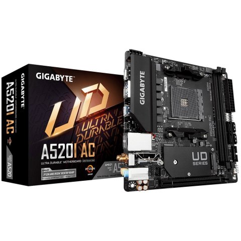 Płyta główna A520I AC AM4 2DDR4 DP/2HDMI mITX Płyta główna A520I AC AM4 2DDR4 DP/2HDMI mITX