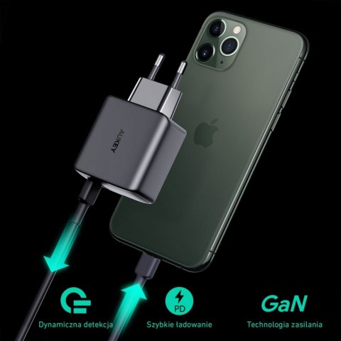 PA-B4S Omnia GaN ładowarka sieciowa 2xUSB C Power Delivery 3.0 65W (45W + 20W) PPS PA-B4S Omnia GaN ładowarka sieciowa 2xUSB C Power Delivery 3.0 65W (45W + 20W) PPS