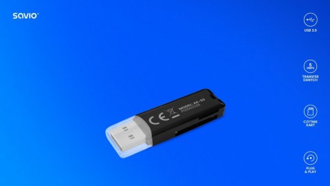 Czytnik kart SD, USB 2.0, 480 Mbps, AK-63 Czytnik kart SD, USB 2.0, 480 Mbps, AK-63