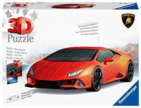 Puzzle 108 elementów 3D Pojazdy Lamborghini Huracan Evo Arancio Puzzle 108 elementów 3D Pojazdy Lamborghini Huracan Evo Arancio