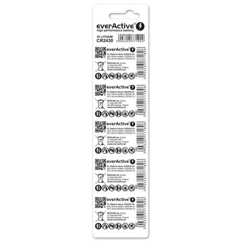 Baterie litowe mini CR2430 blister 5 szt. Baterie litowe mini CR2430 blister 5 szt.