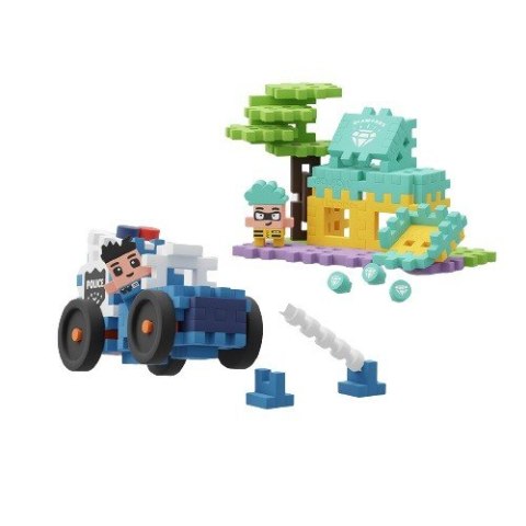 Klocki konstrukcyjne Waffle mini - Auto policyjne i sklep jubilerski Klocki konstrukcyjne Waffle mini - Auto policyjne i sklep jubilerski