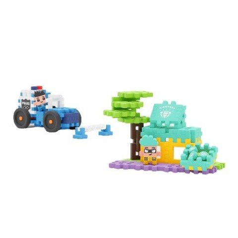 Klocki konstrukcyjne Waffle mini - Auto policyjne i sklep jubilerski Klocki konstrukcyjne Waffle mini - Auto policyjne i sklep jubilerski