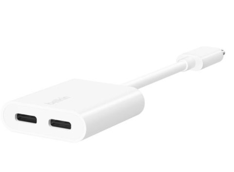 Adapter Dual USB-C Audio + Charge Rockstar białe Adapter Dual USB-C Audio + Charge Rockstar białe