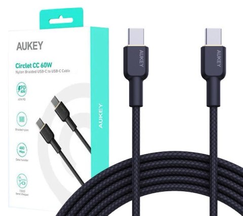CB-NCC2 nylonowy kabel USB C - USB C | 1.8m | 3A | 60W PD | 20V CB-NCC2 nylonowy kabel USB C - USB C | 1.8m | 3A | 60W PD | 20V