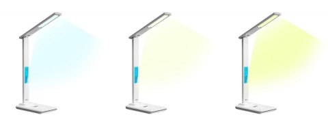 Lampka biurkowa z ładowarką indukcyjną i wyświetlaczem LED MT222