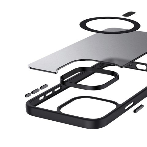 Etui Hybrid Frost MAG Cover iPhone 15 MagSafe Czarne Etui Hybrid Frost MAG Cover iPhone 15 MagSafe Czarne