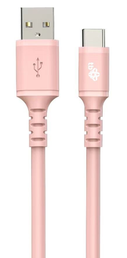 Kabel USB-USB C 1m silikonowy różowy Kabel USB-USB C 1m silikonowy różowy
