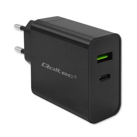 Ładowarka Super Quick PD | 1xUSB-C | 1xUSB | 45W | 5-20V | 2.25-3A | Czarna Ładowarka Super Quick PD | 1xUSB-C | 1xUSB | 45W | 5-20V | 2.25-3A | Czarna