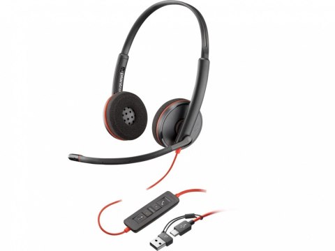 Słuchawki Blackwire 3220 Stereo USB-C Headset +USB-C/A Adapter 8X228A Słuchawki Blackwire 3220 Stereo USB-C Headset +USB-C/A Adapter 8X228A