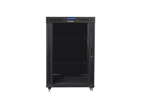 Szafa stojąca 19 cali 22U 800x1000 drzwi szklane LCD (flat pack) V2 czarna Szafa stojąca 19 cali 22U 800x1000 drzwi szklane LCD (flat pack) V2 czarna