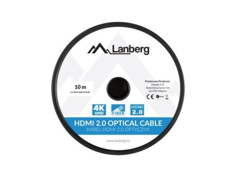 Kabel HDMI M/M v2. 10M czarny optyczny AOC Kabel HDMI M/M v2. 10M czarny optyczny AOC