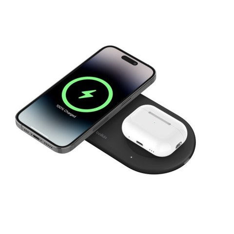 Ładowarka podwójna BoostCharge Pro Qi2 15W czarna