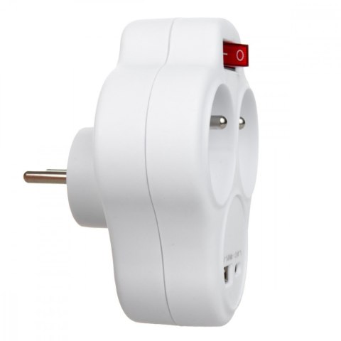 Gniazdko prądowe x2 USB MCE336 typ E Gniazdko prądowe x2 USB MCE336 typ E