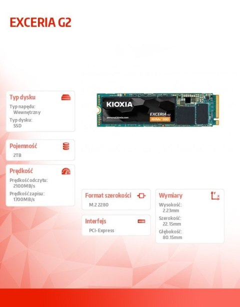 Dysk SSD Exceria G2 2TB NVMe Dysk SSD Exceria G2 2TB NVMe