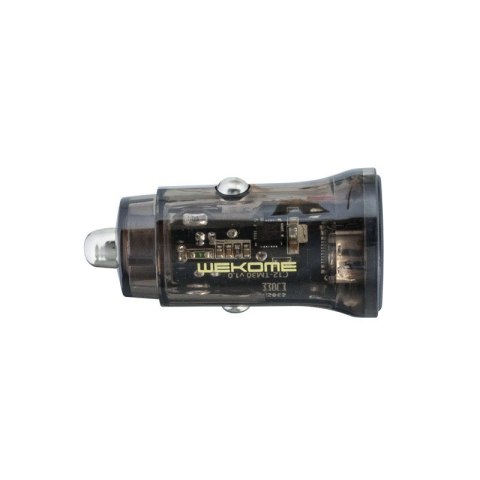 Ładowarka samochodowa 2 x USB-A Fast Charging 15W Czarna / Przezroczysta Ładowarka samochodowa 2 x USB-A Fast Charging 15W Czarna / Przezroczysta