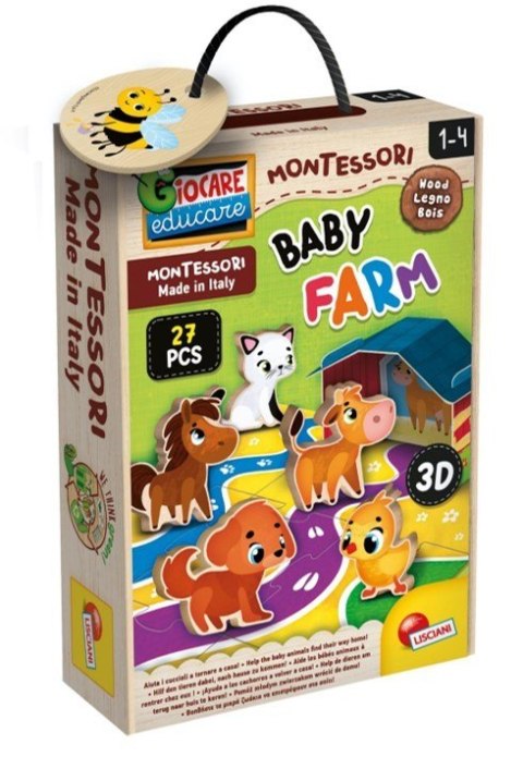 Gra Montessori Baby Wood - Dziecięca farma Gra Montessori Baby Wood - Dziecięca farma