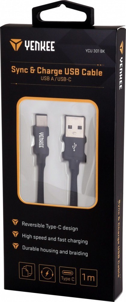 Kabel USB A 2.0 / USB C transfer danych 480Mb/s /3A Kabel USB A 2.0 / USB C transfer danych 480Mb/s /3A
