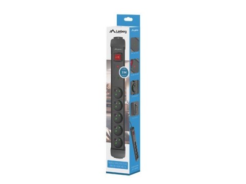 Listwa zasilająca 3.0m 5x230 cz SP1-05E-0300-BK