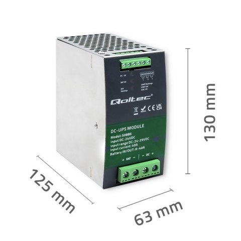 Moduł UPS DC na szynę DIN | 40A | 24V Moduł UPS DC na szynę DIN | 40A | 24V