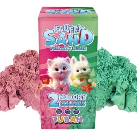 Piasek Fluffy - Zestaw różowy i zielony Piasek Fluffy - Zestaw różowy i zielony