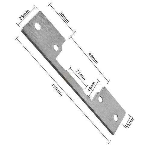 Dwustronny prosty szyld do elektrozaczepu | Blacha zaczepowa | 110mm | Stal nierdzewna Dwustronny prosty szyld do elektrozaczepu | Blacha zaczepowa | 110mm | Stal nierdzewna