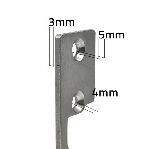 Dwustronny prosty szyld do elektrozaczepu | Blacha zaczepowa | 110mm | Stal nierdzewna Dwustronny prosty szyld do elektrozaczepu | Blacha zaczepowa | 110mm | Stal nierdzewna