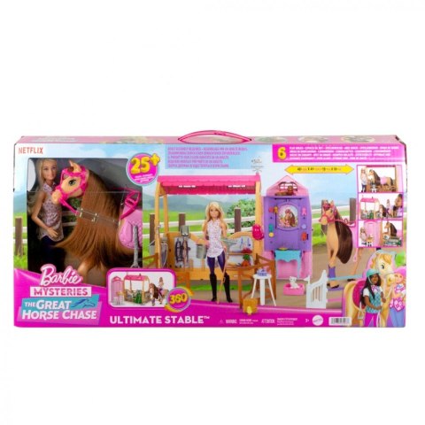 Lalka Barbie zestaw ze stajnią, koniem i akcesoriami Lalka Barbie zestaw ze stajnią, koniem i akcesoriami
