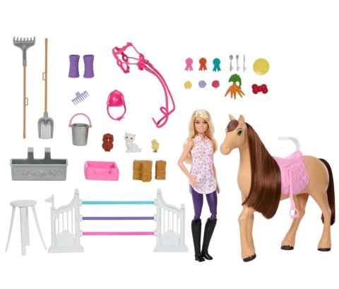 Lalka Barbie zestaw ze stajnią, koniem i akcesoriami Lalka Barbie zestaw ze stajnią, koniem i akcesoriami